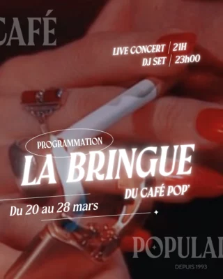 🎉 LA BRINGUE DU CAFÉ POP’, n.f. : des soirées live concerts et DJ set quotidiennes offertes par le Café Populaire, lors de votre dîner de 21h jusqu’à 2h.
Découvrez la programmation des deux semaines en image 😎🥰

Pensez à réserver ✨

MANGER, TRINQUER, DANSER.🍾🥳🤟

#cafepopulaire #programmation #bordeaux #sortircettesemaine #ousortir mangertrinquerdanser restaurantfestif barambiance
