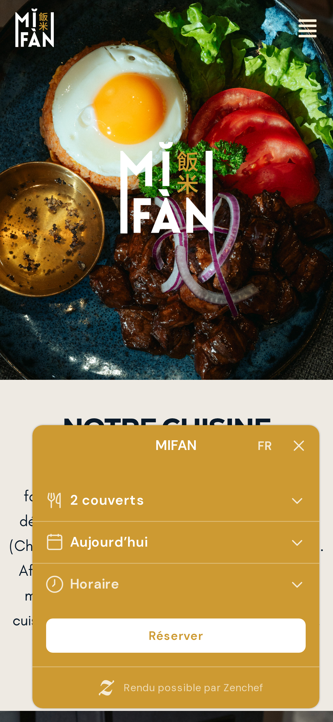 restaurant-mifan.fr mobile